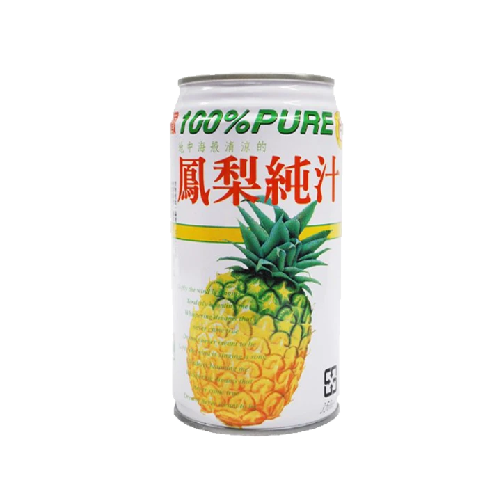 【缺貨】台鳳鳳梨汁 350ml｜100%純天然果汁