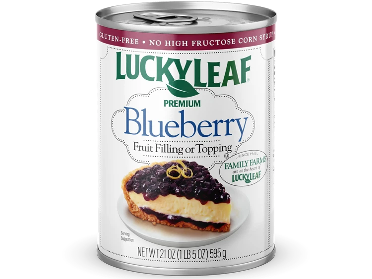 LuckyLeaf藍莓派餡21oz(易)｜美式經典果餡・派塔甜點內餡・藍莓果香濃郁