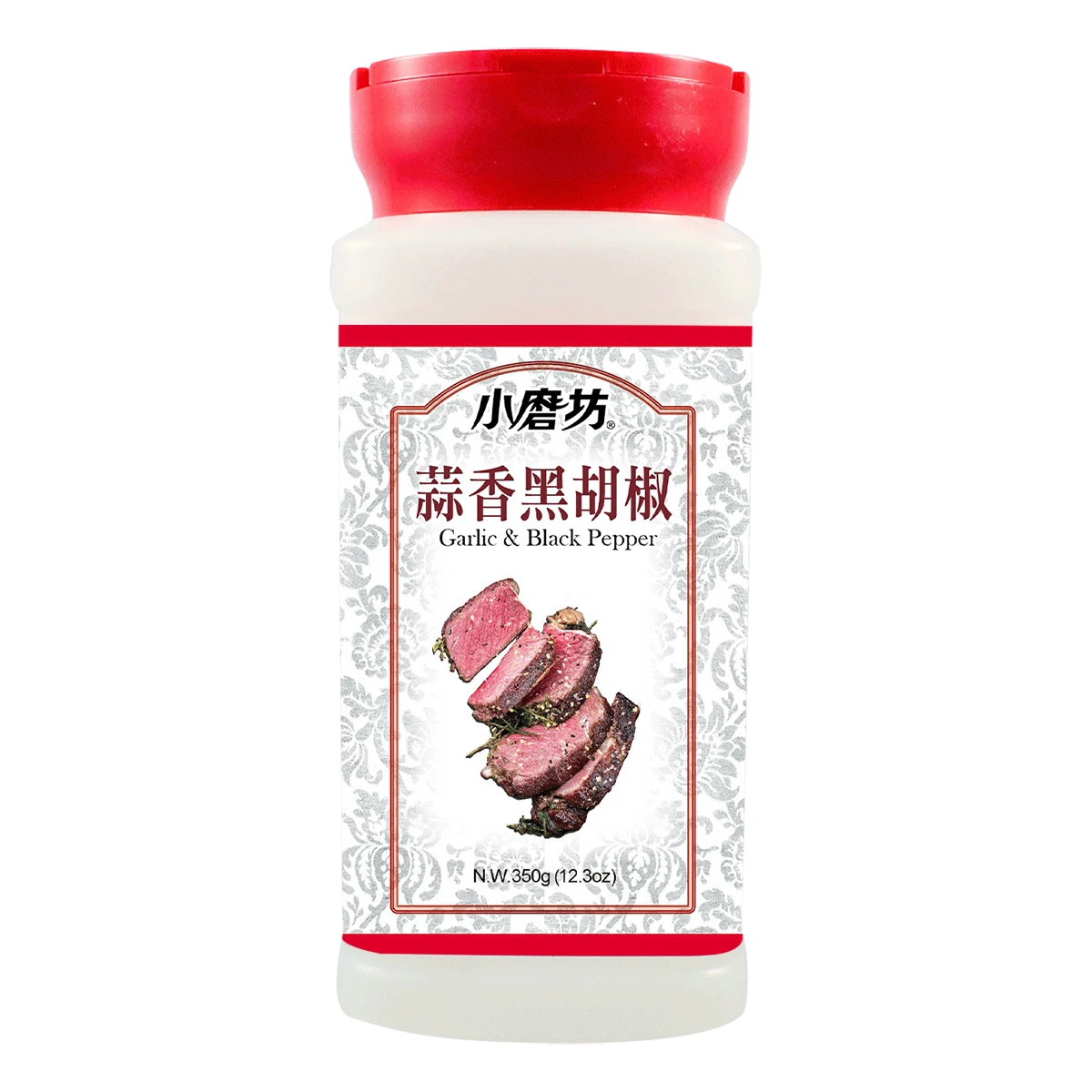 小磨坊蒜香黑胡椒350g｜優質蒜粒使用、牛排與炒飯靈魂調味、肉類醃漬首選