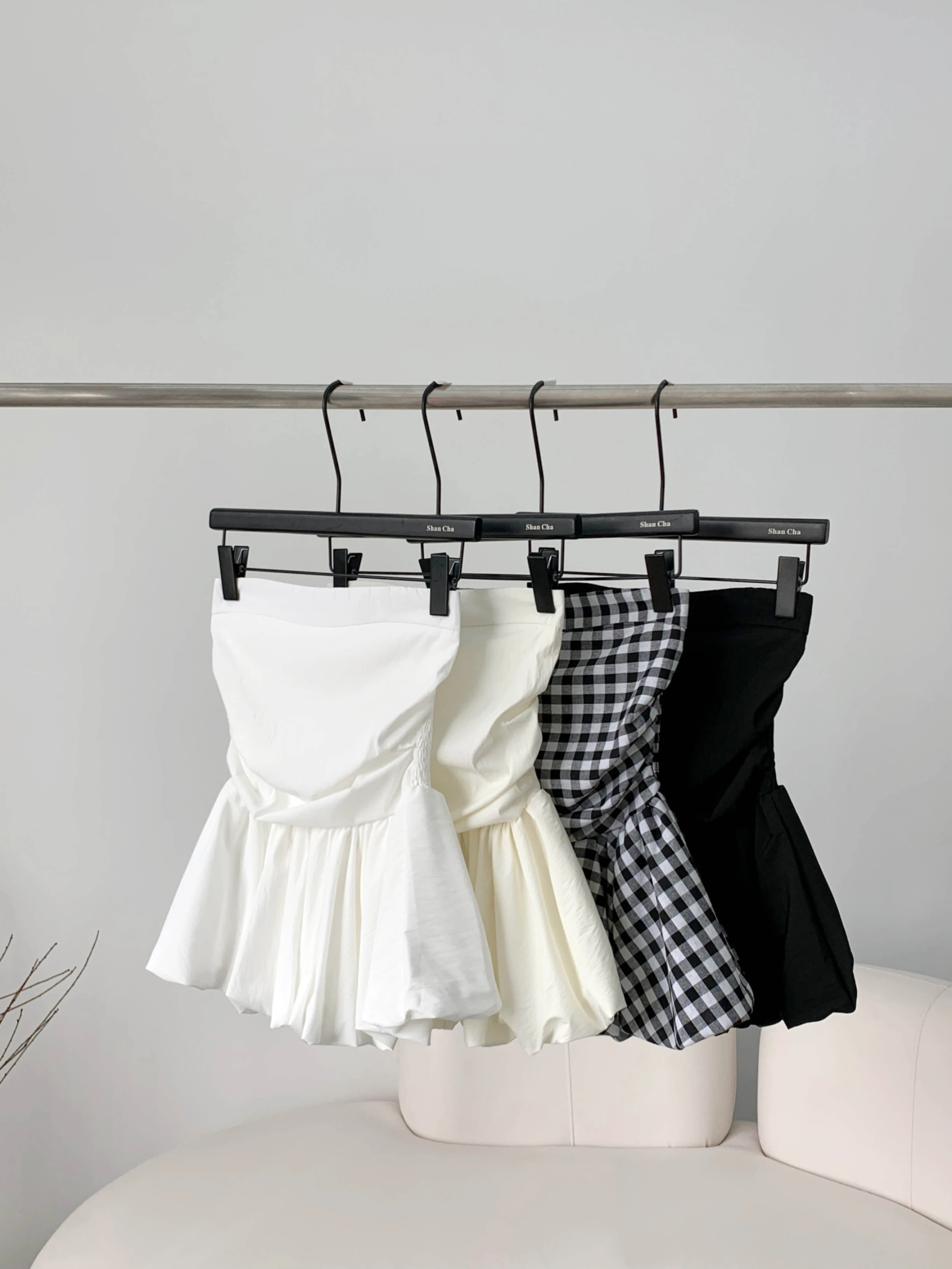 Ying Fashion Shop 韓系 平口鬆緊背心 無袖套頭 內搭花苞襯衫上衣