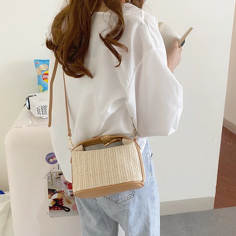 Ying Fashion Shop 超Q草編小包 草編編織包 休閒包 手提包 單肩包 斜背包