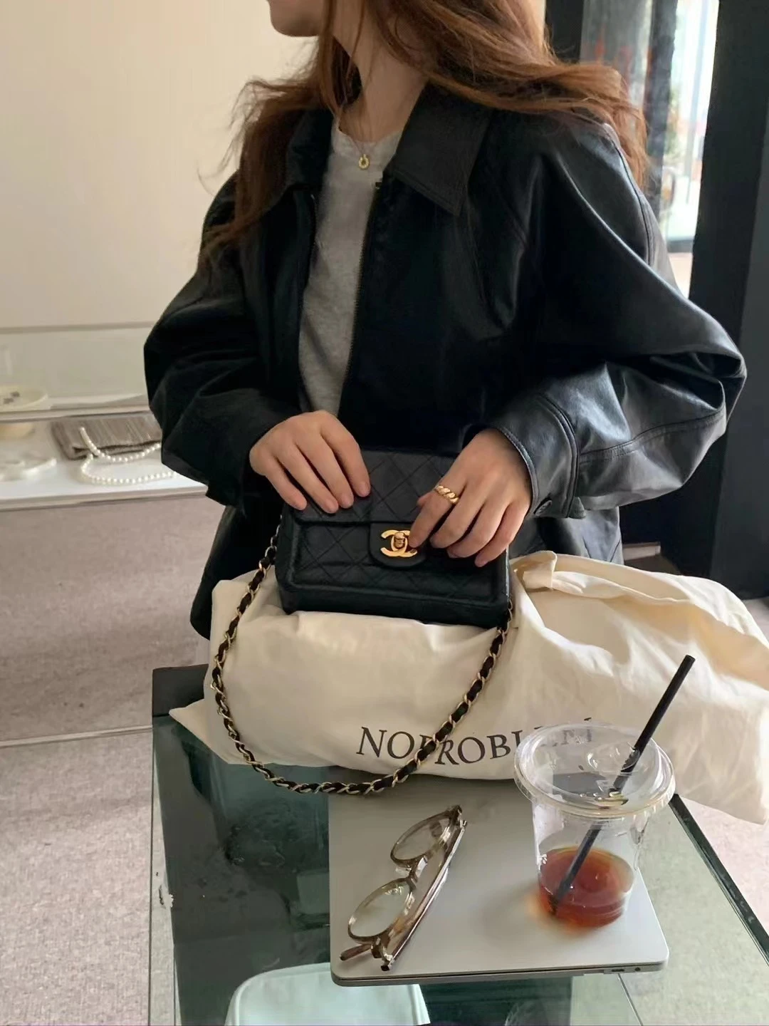 Ying Fashion Shop 復古帥氣 翻領拉鍊皮衣外套 寬鬆百搭 BF風 機車皮衣外套 短版翻領外套