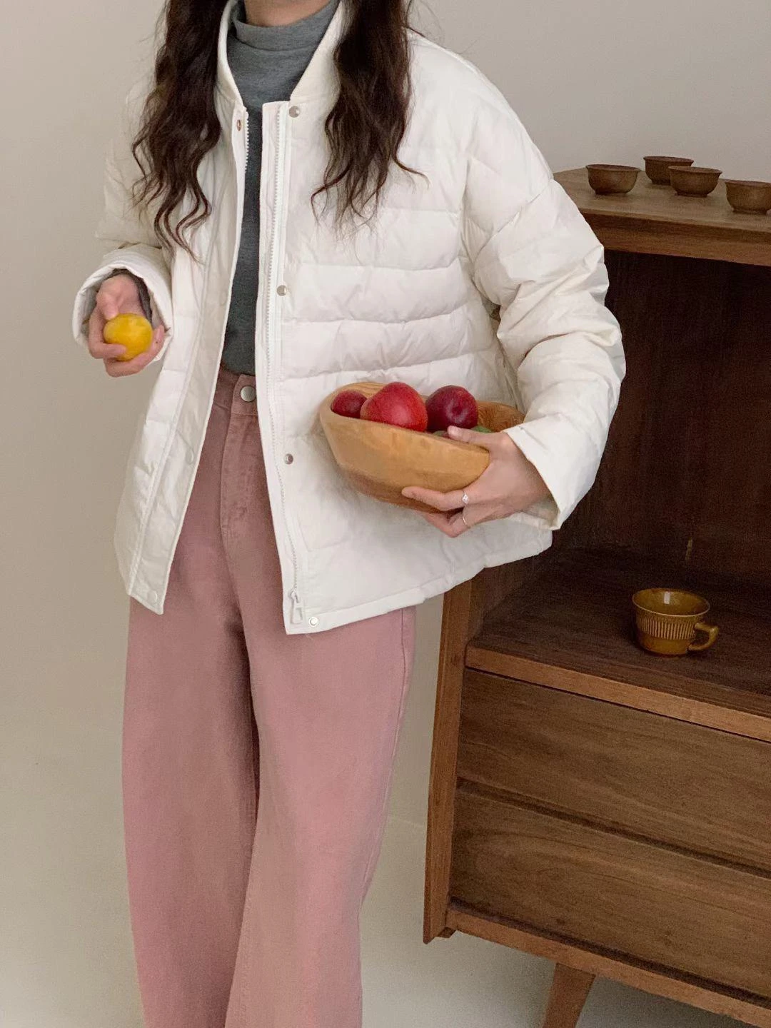 現貨 Ying Fashion Shop 糖果色排骨棉服外套 輕盈棉服外套 寬鬆百搭 甜美可愛 保暖棉服外套(複製)