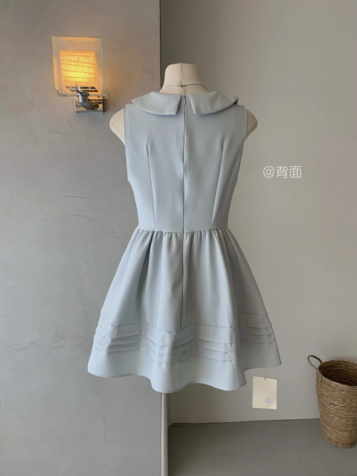 Ying Fashion Shop 法式小甜領 收腰無袖洋裝 溫柔氣質千金風 收腰顯瘦連衣裙 甜美洋裝