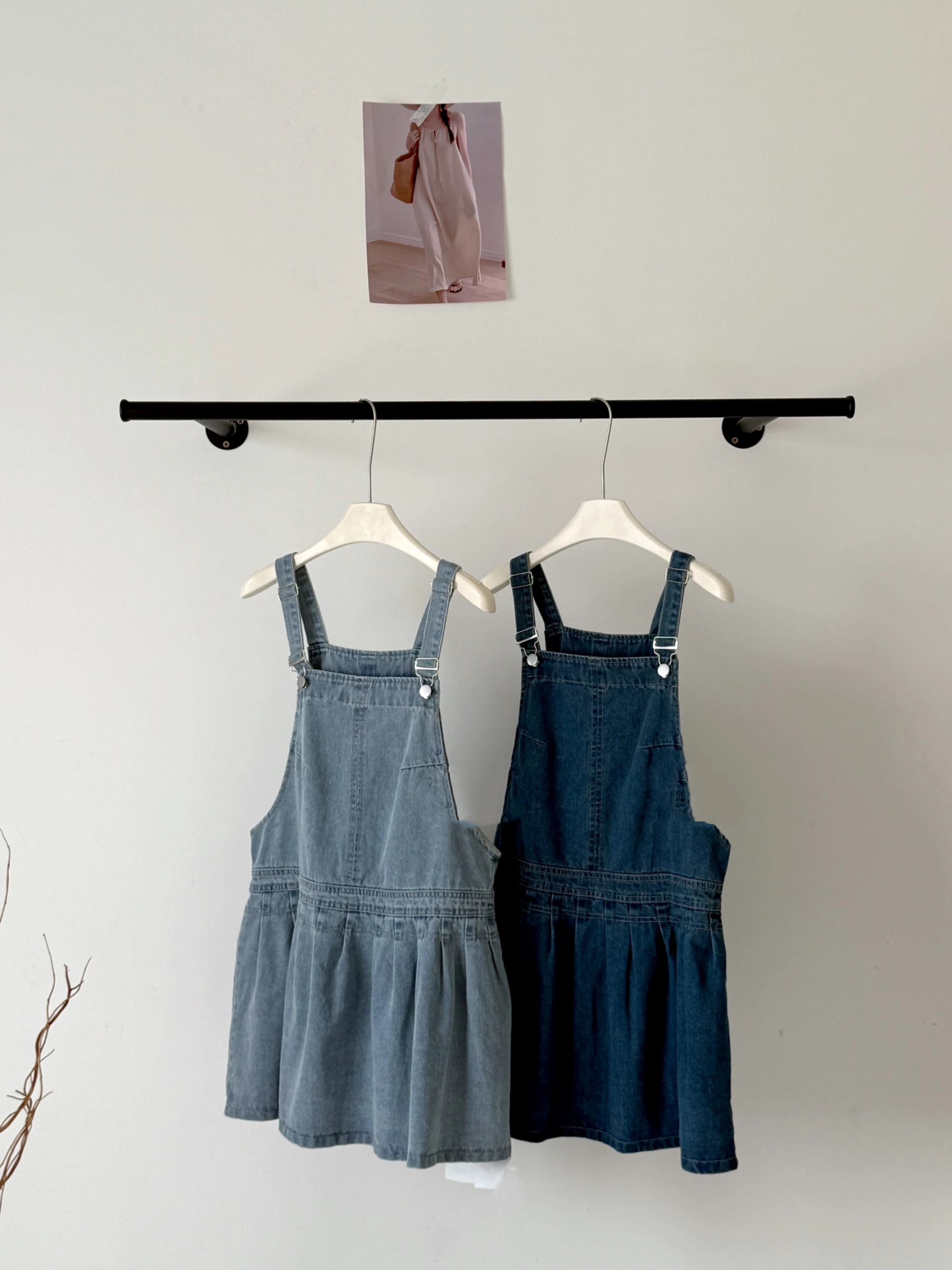 Ying Fashion Shop 超減齡吊帶裙 牛仔背帶裙 休閒A字吊帶裙 吊帶連衣裙 牛仔裙