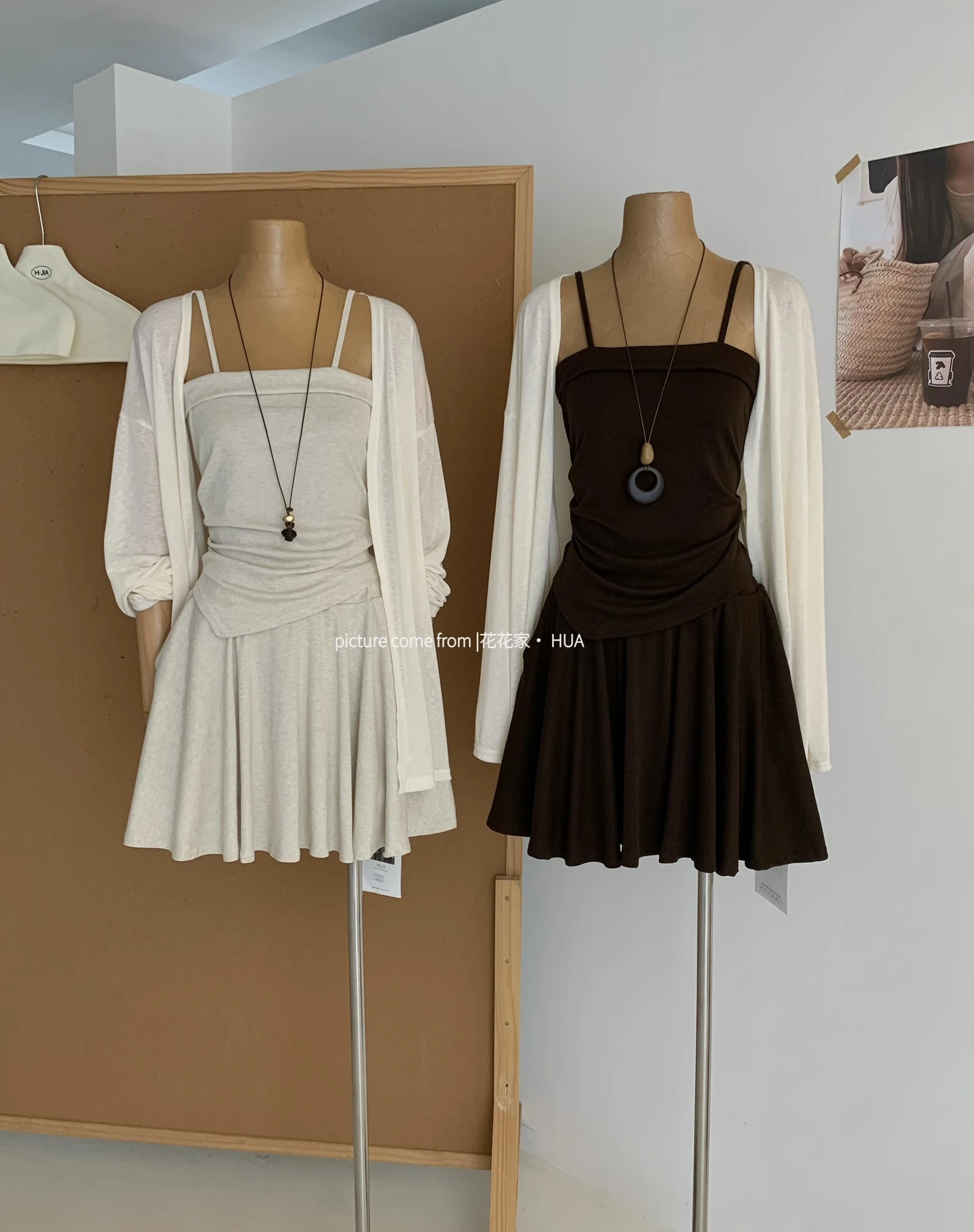 Ying Fashion Shop 高質感輕薄天絲三件套 防曬開衫外套 吊帶背心 鬆緊半身裙 三件式套裝