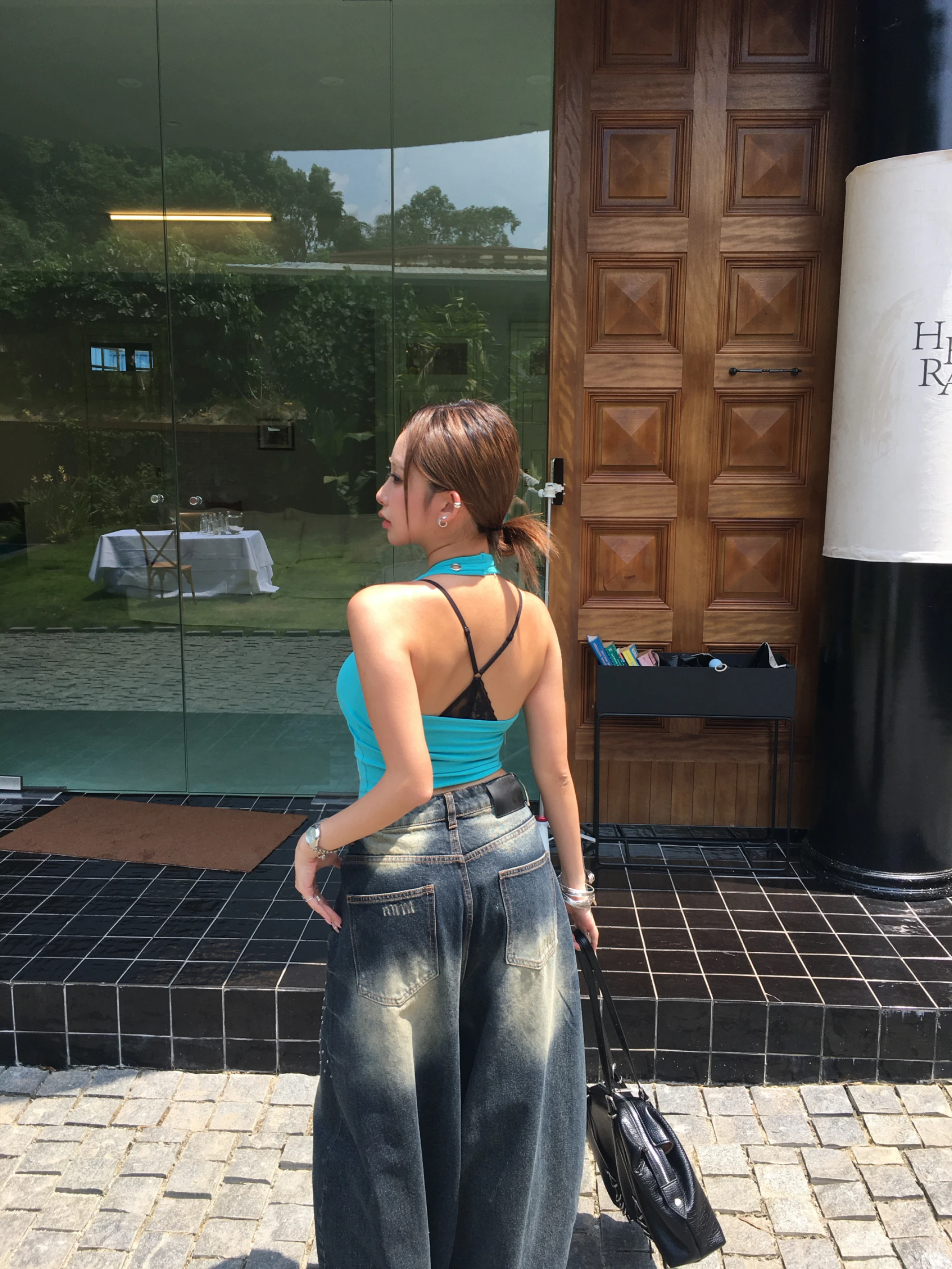 (All Day Glimmer)  Body Line ཐི⋆♱⋆ཋྀ Eyelet Bra Top_薄荷綠