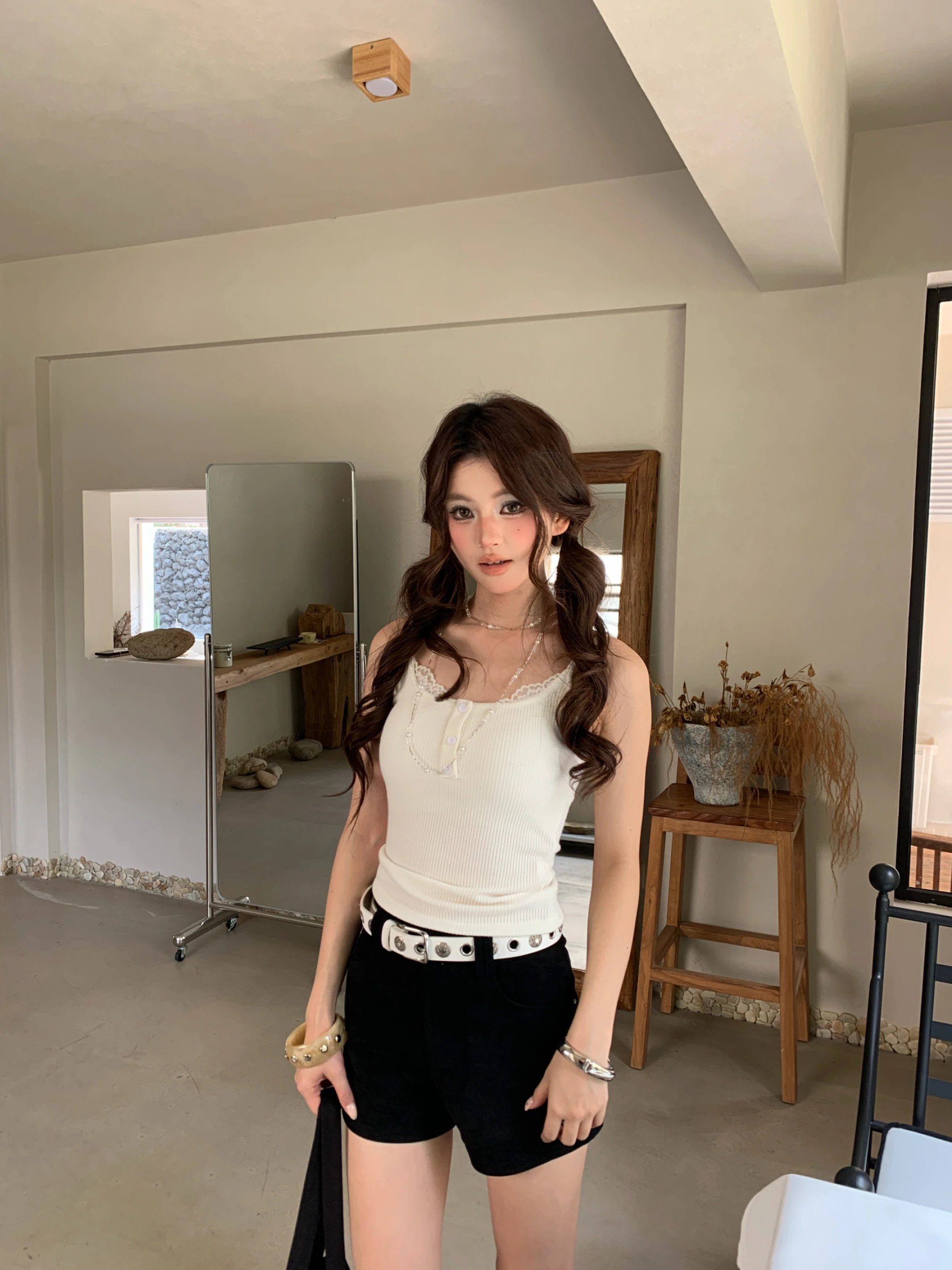 SEP118小蕾絲邊BARTOP_白