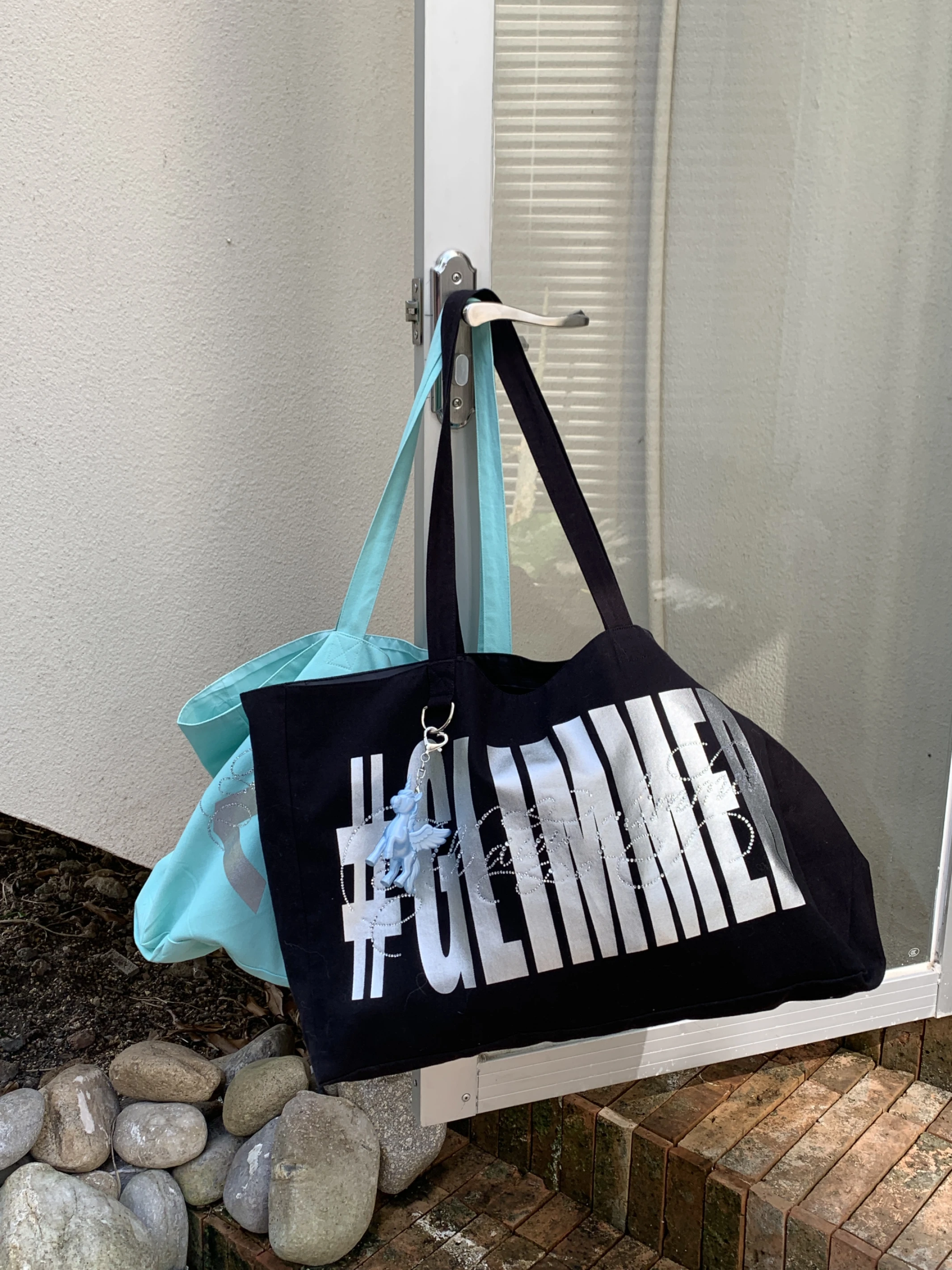 (All Day Glimmer) #GLIMMER <333* 帆布袋_黑/薄荷綠
