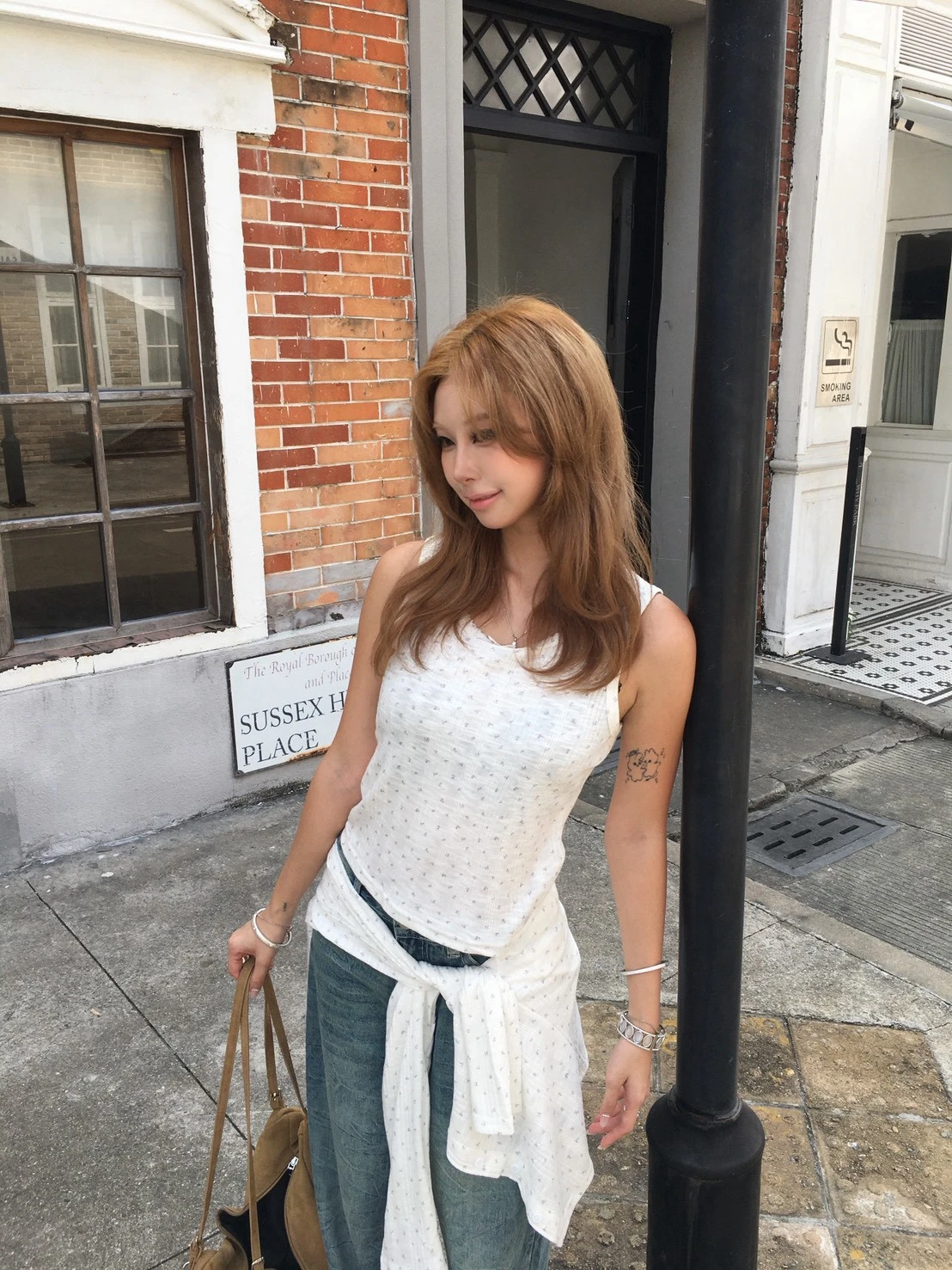 (Jenny團購)OJ02 鄰家女孩碎花小背心_白