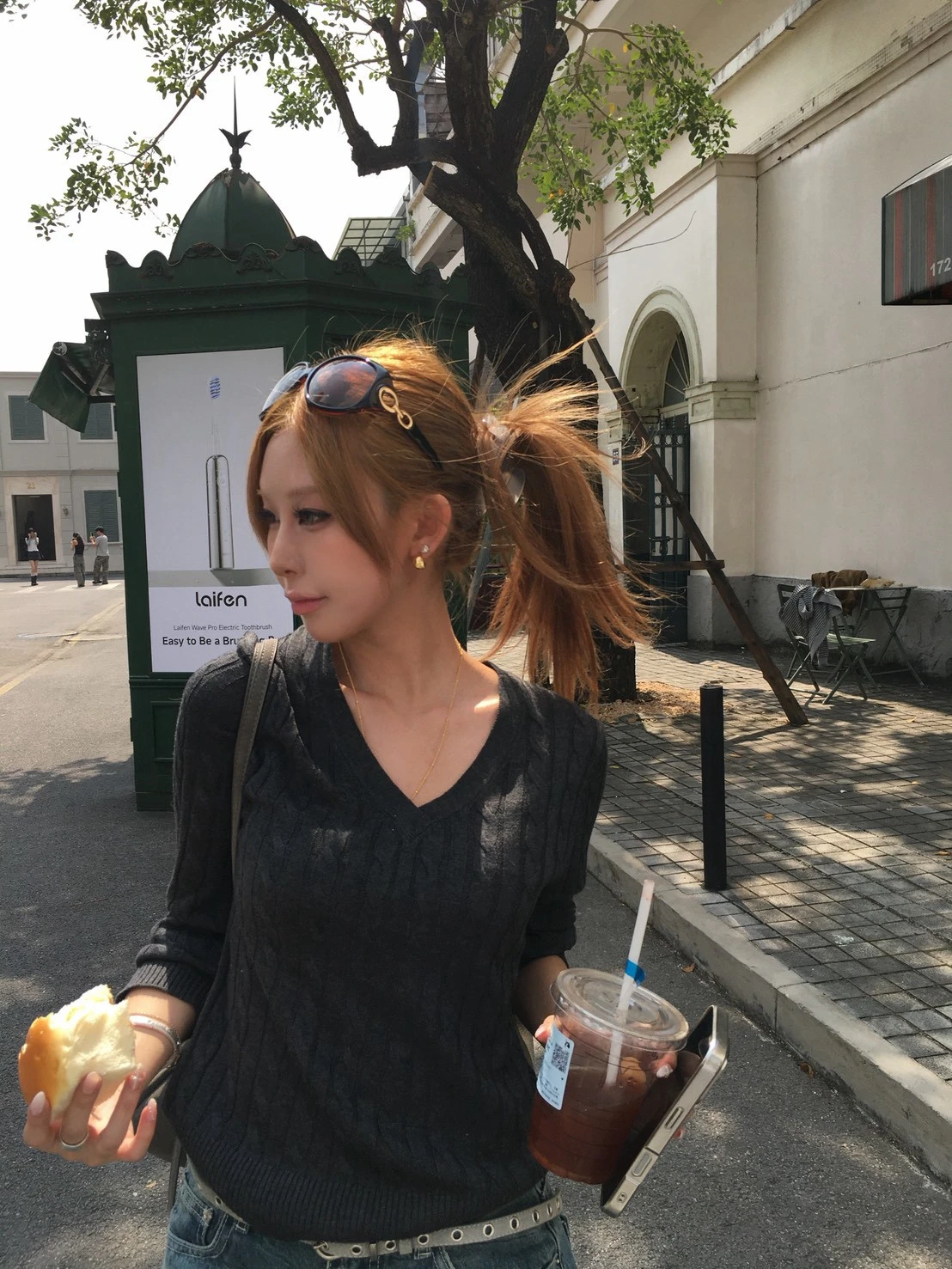 (Jenny團購)OJ12 麻花V領毛衣_深灰