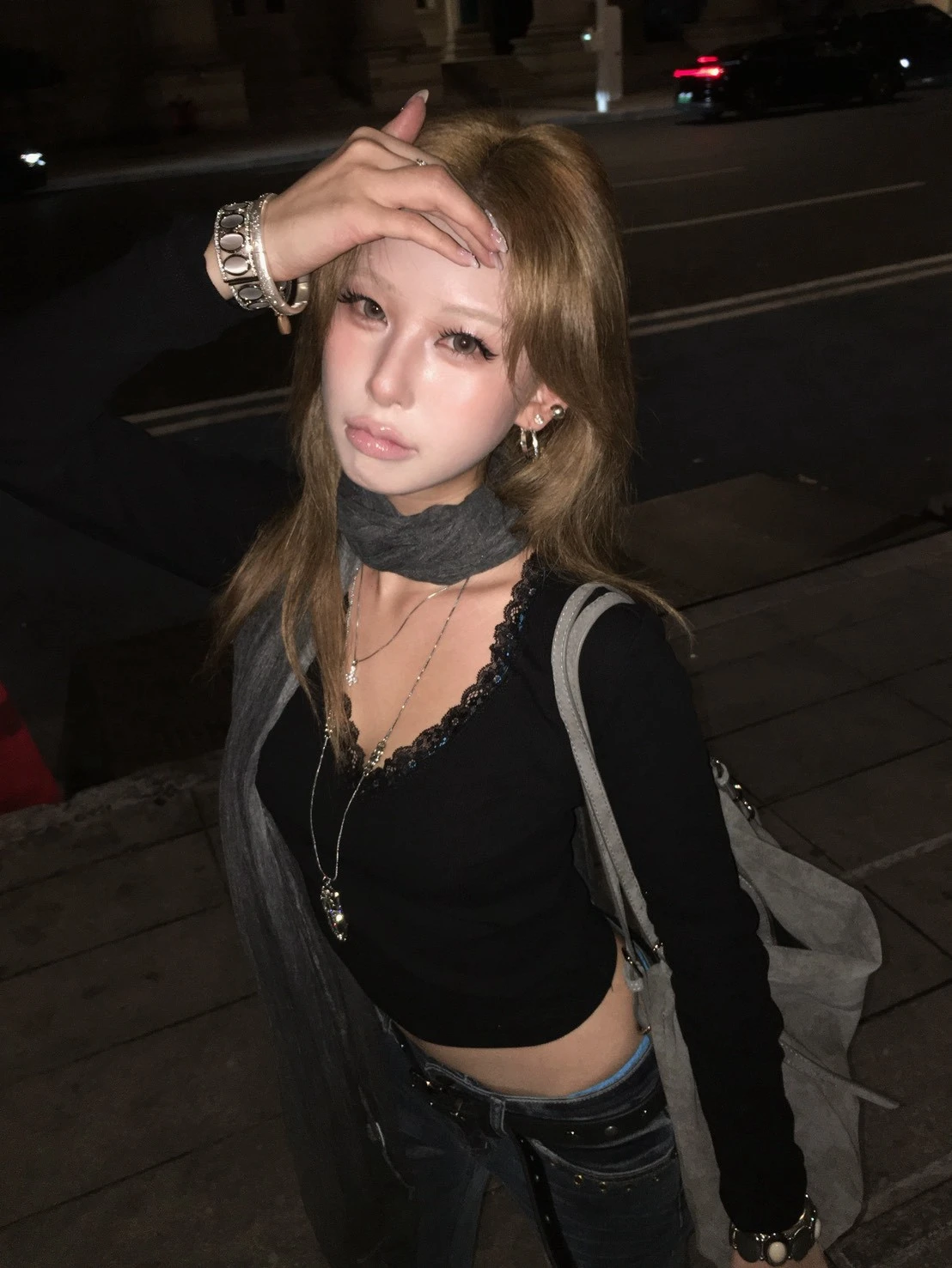 (Jenny團購)OJ13 蕾絲領純色百搭上衣_黑