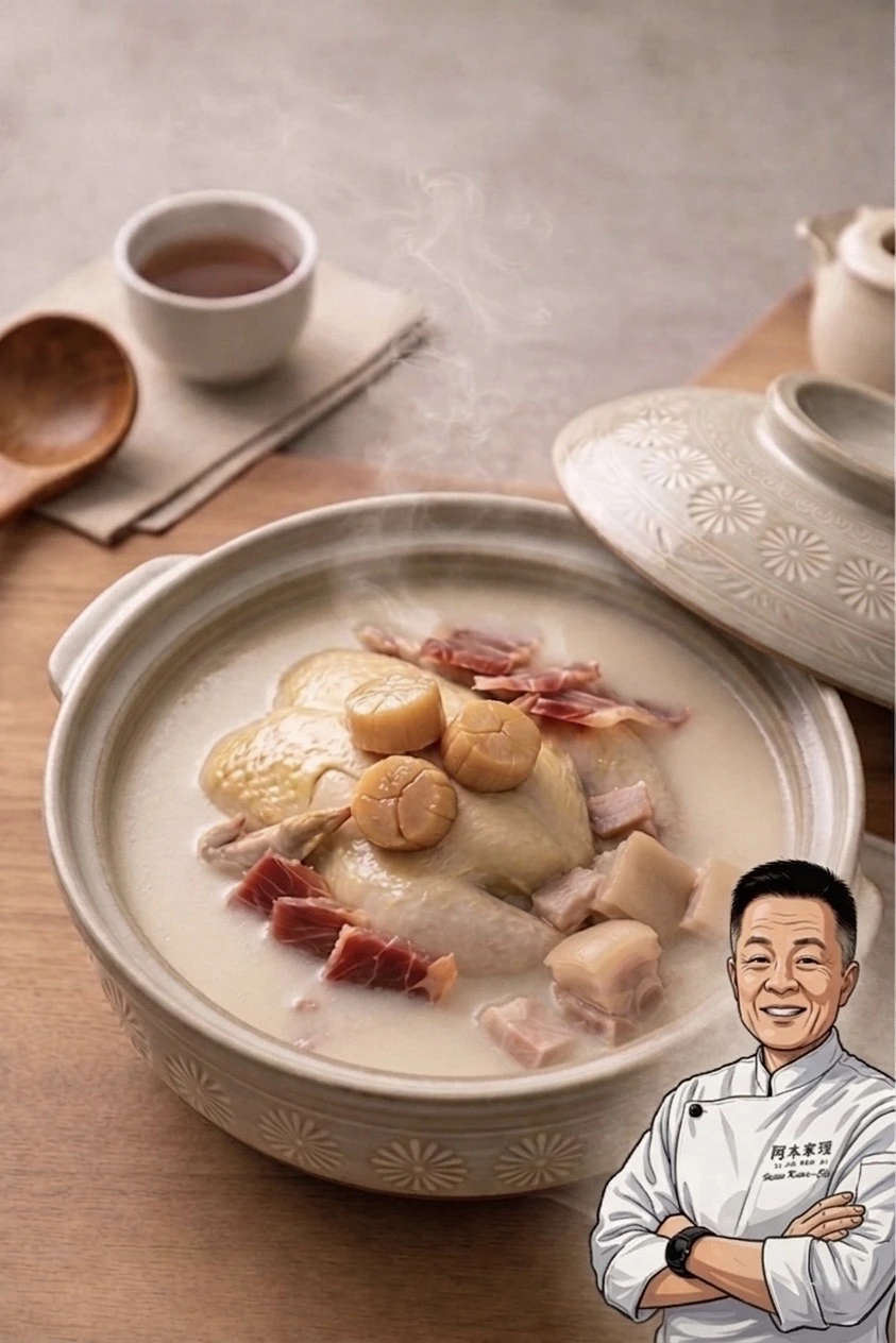 干貝砂鍋雞湯