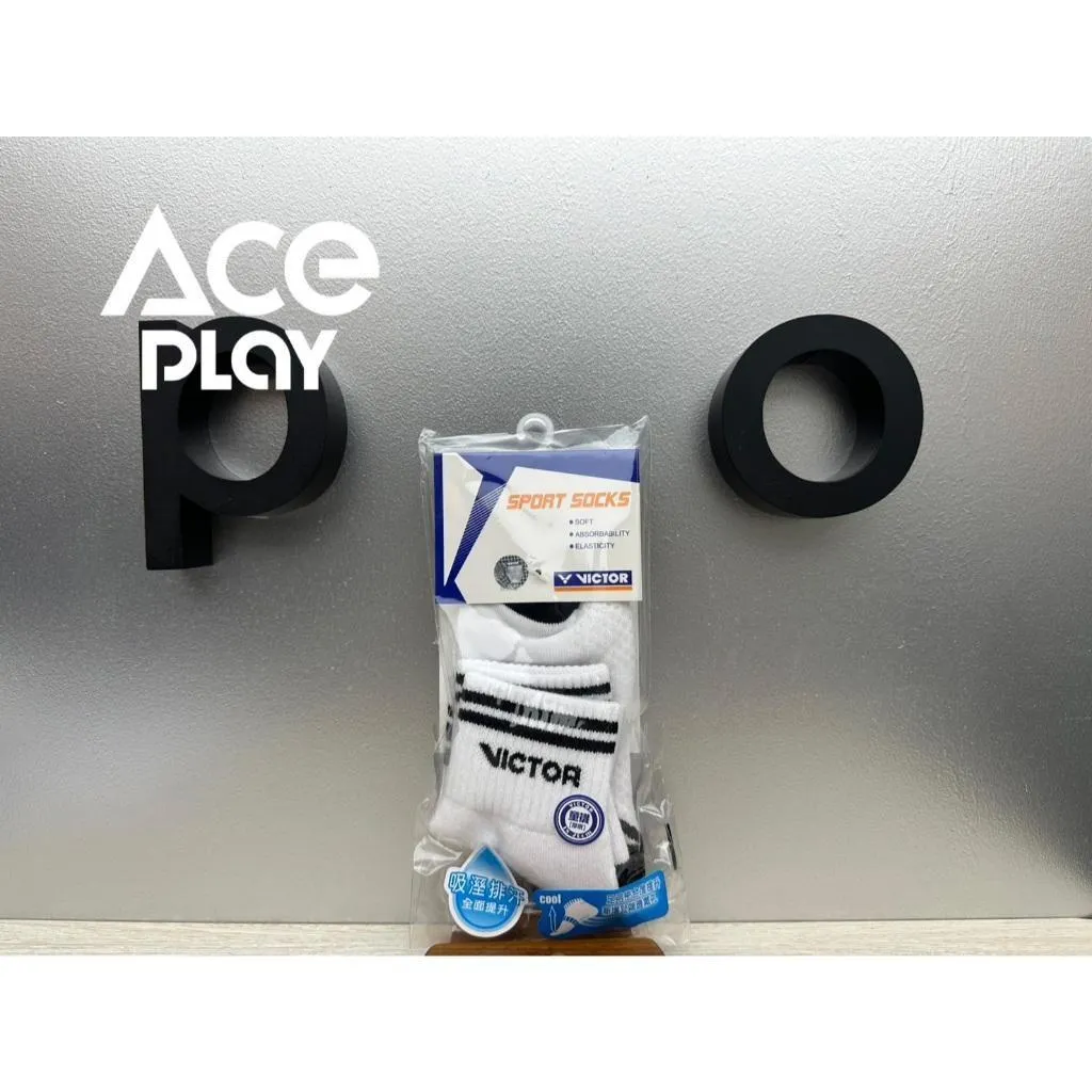 【Aceplay艾斯沛體育】VICTOR 勝利 C-5108C 童襪  中筒 止滑 18-20cm 黑