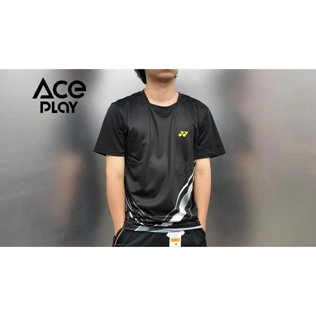 【Aceplay艾斯沛體育】YONEX 優乃克 羽球運動短袖上衣 黑白 13145TR-007