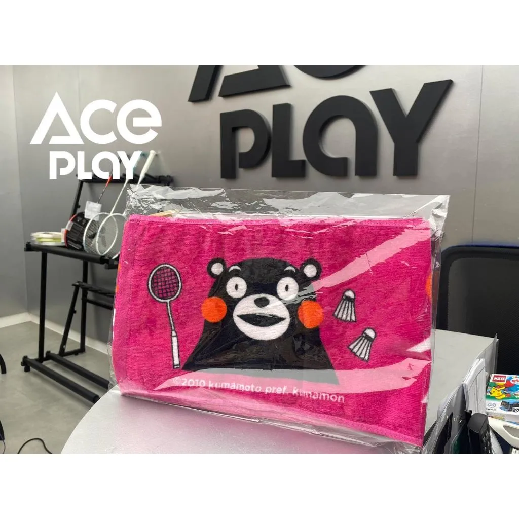 【Aceplay艾斯沛體育】YONEX 優乃克 熊本熊聯名運動毛巾 JP 日本境內版 粉紫色