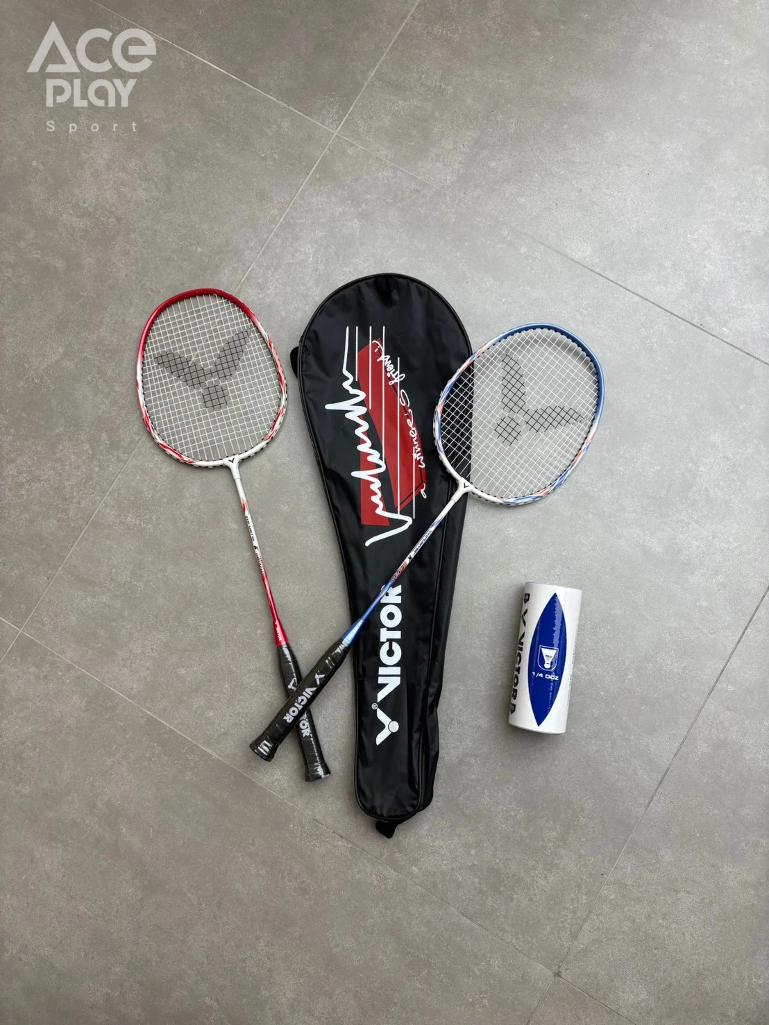 【Aceplay艾斯沛體育】VICTOR 勝利 突擊 TK-8110AL MD 羽球拍 對拍組