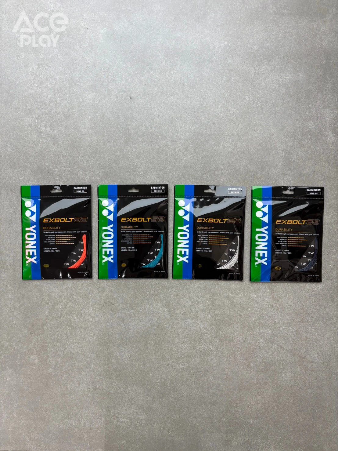 【Aceplay艾斯沛體育】YONEX 優乃克 BGXB68 羽球拍線