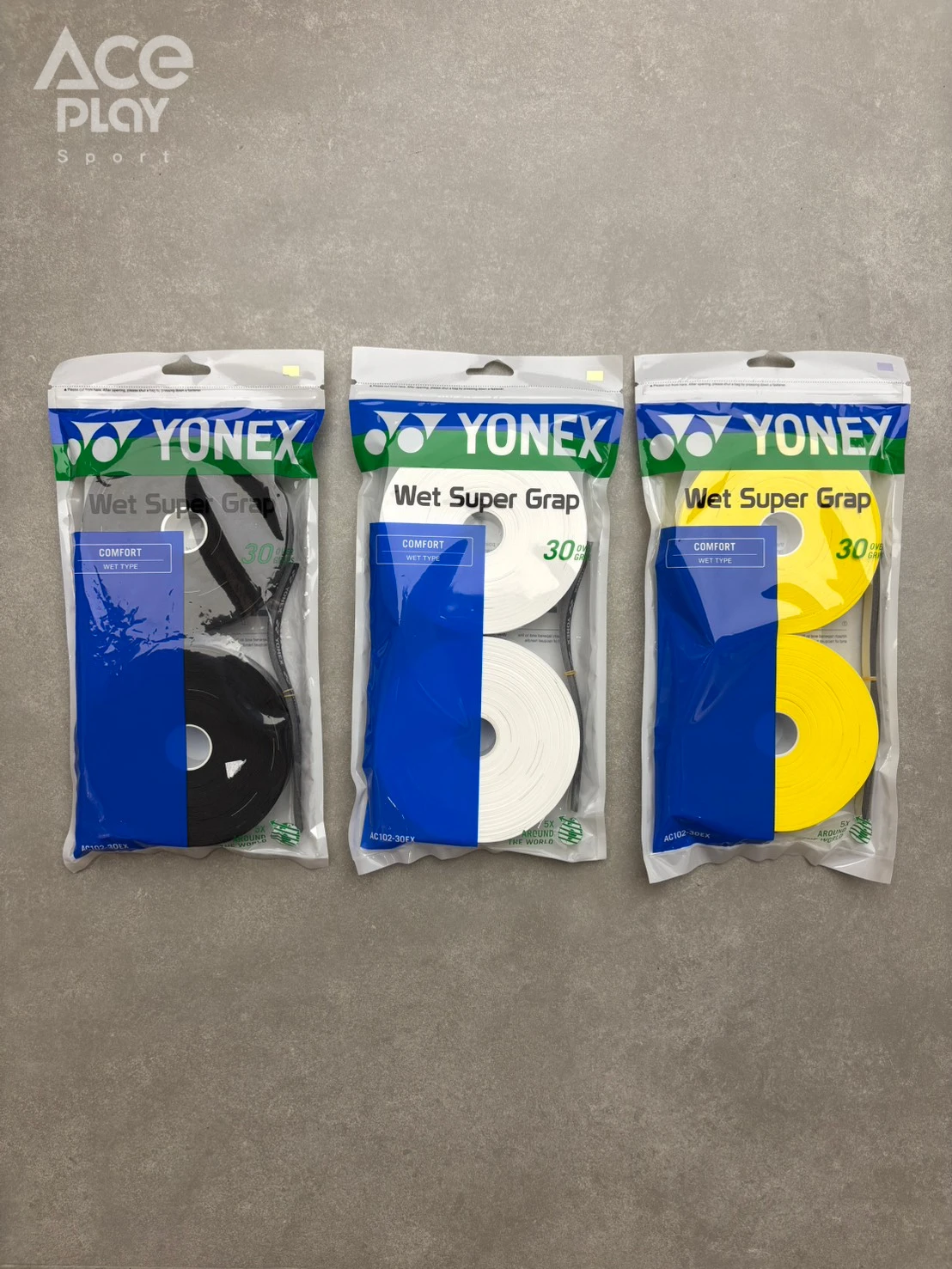 【Aceplay艾斯沛體育】YONEX 優乃克 握把布 AC102EX-30 黏性 薄款