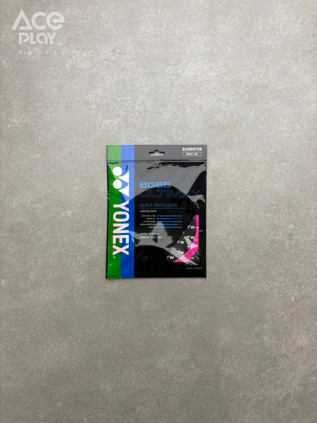【Aceplay艾斯沛體育】YONEX 優乃克 BG66 ULTIMAX 羽球拍線 高回彈