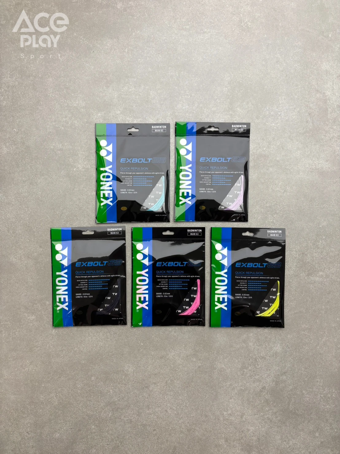 【Aceplay艾斯沛體育】YONEX 優乃克 BGXB63 羽球拍線