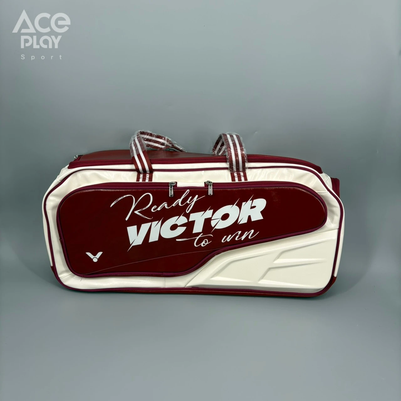 【Aceplay艾斯沛體育】VICTOR 勝利 矩形包 象牙白/波特酒紅 C-BR9615LD