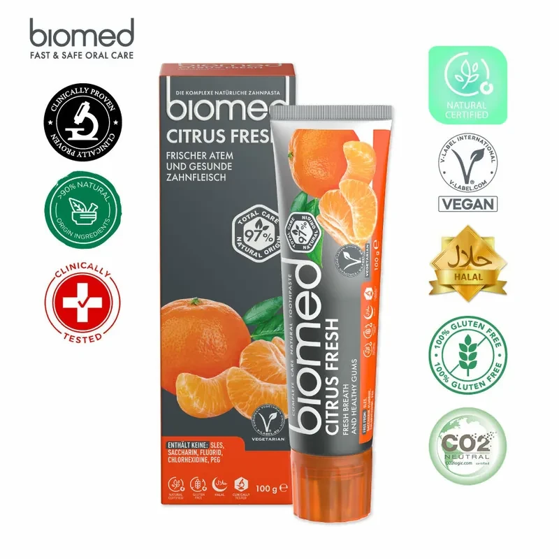 【長效清新】柚橘潔齒清新牙膏 Biomed 蓓齒美(100g)