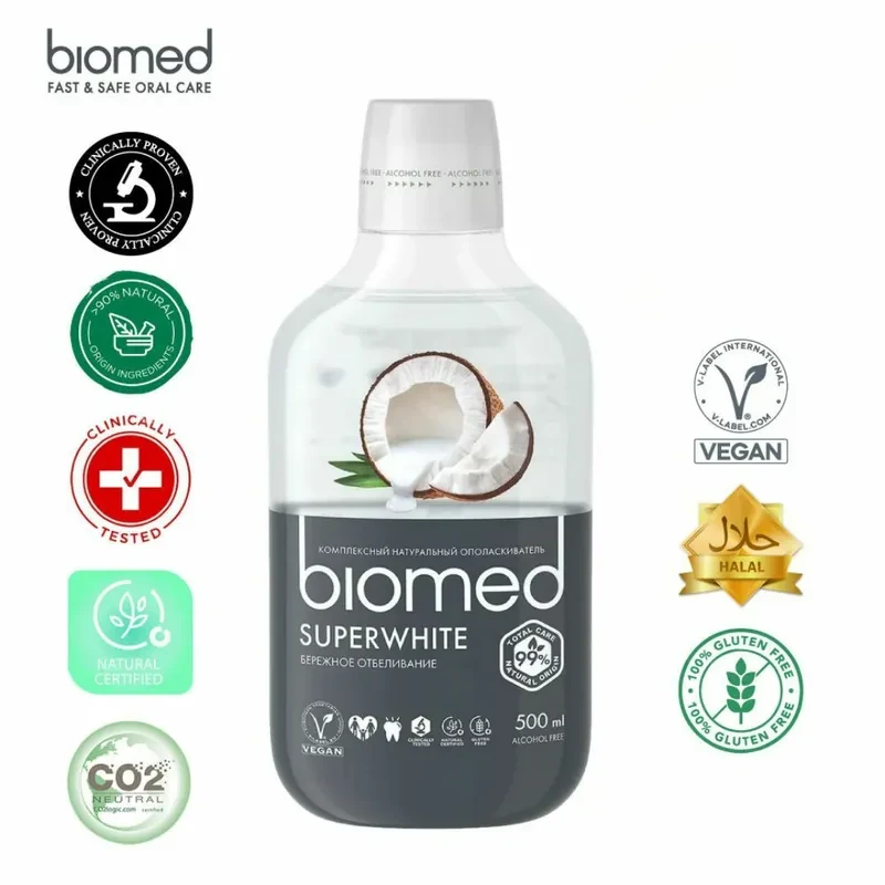 【溫和亮白】椰油果酵亮白漱口水 Biomed 蓓齒美(500ml)