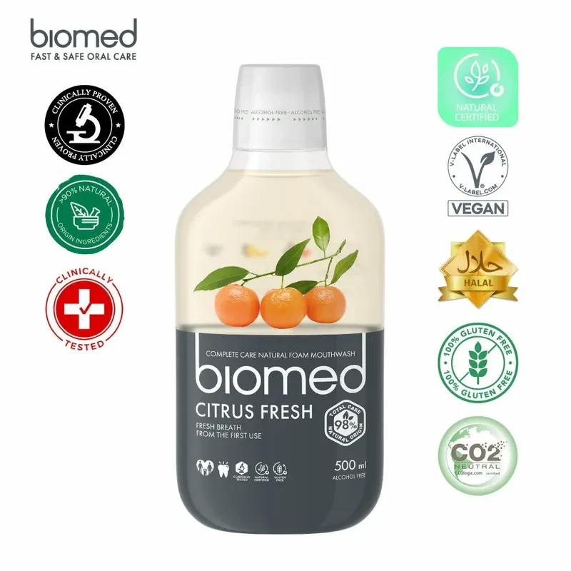 【長效清新】柚橘清新漱口水 Biomed 蓓齒美(500ml)