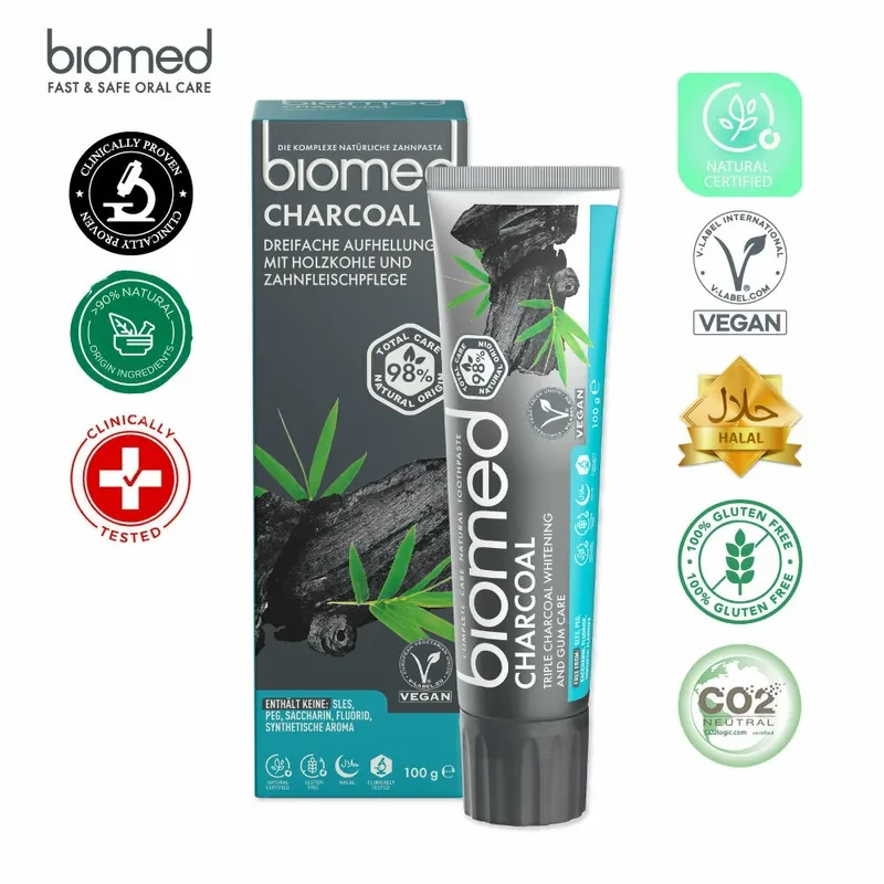 【亮白美齒】三重碳淨白牙膏 Biomed 蓓齒美(100g)