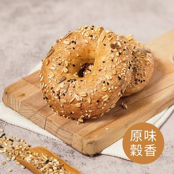 【德國牛奶鈣】元氣高鈣貝果_原味穀香3入