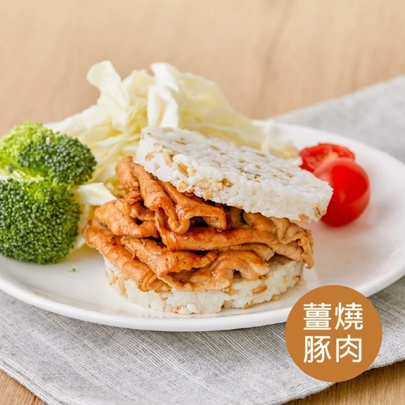 【新主食】燕麥米漢堡_薑燒豚肉3入