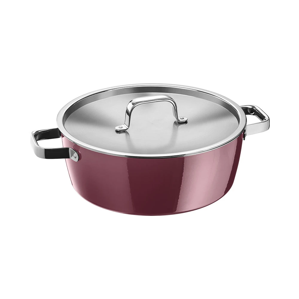 WMF Fusiontec Aromatic 淺燉鍋 28cm 5.9L (玫瑰金色)