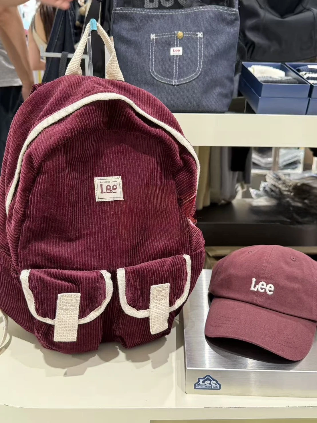 Lee燈芯絨口袋後背包