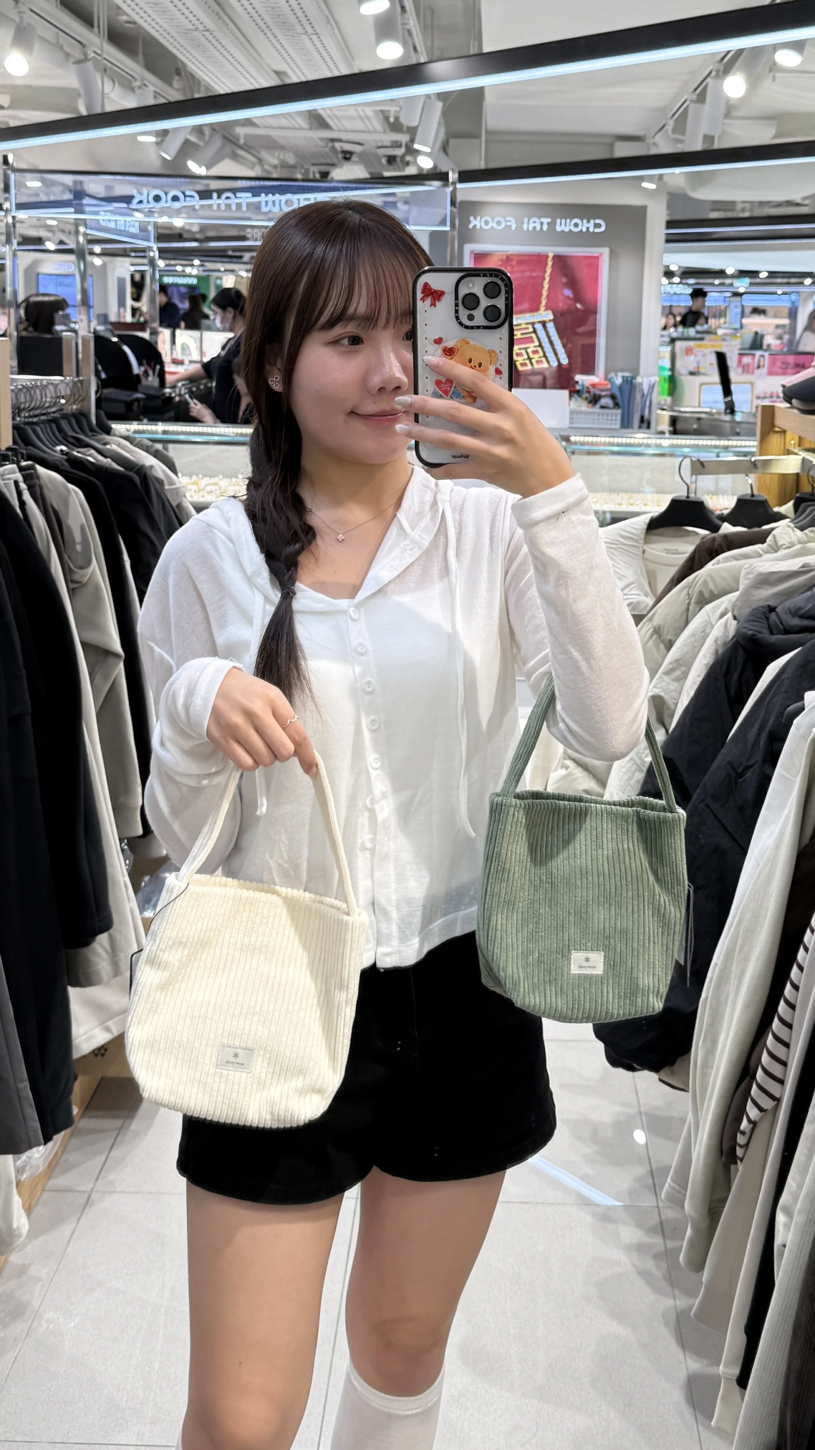 綠色現貨 snow peak燈芯絨手提小包