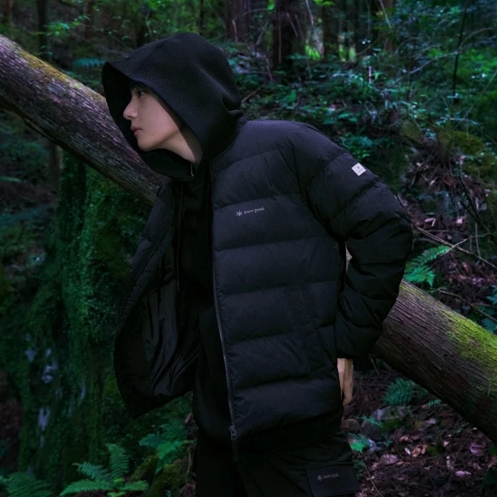 零碼現貨 Ｖ同款 snow peak男款圓領輕量羽絨外套