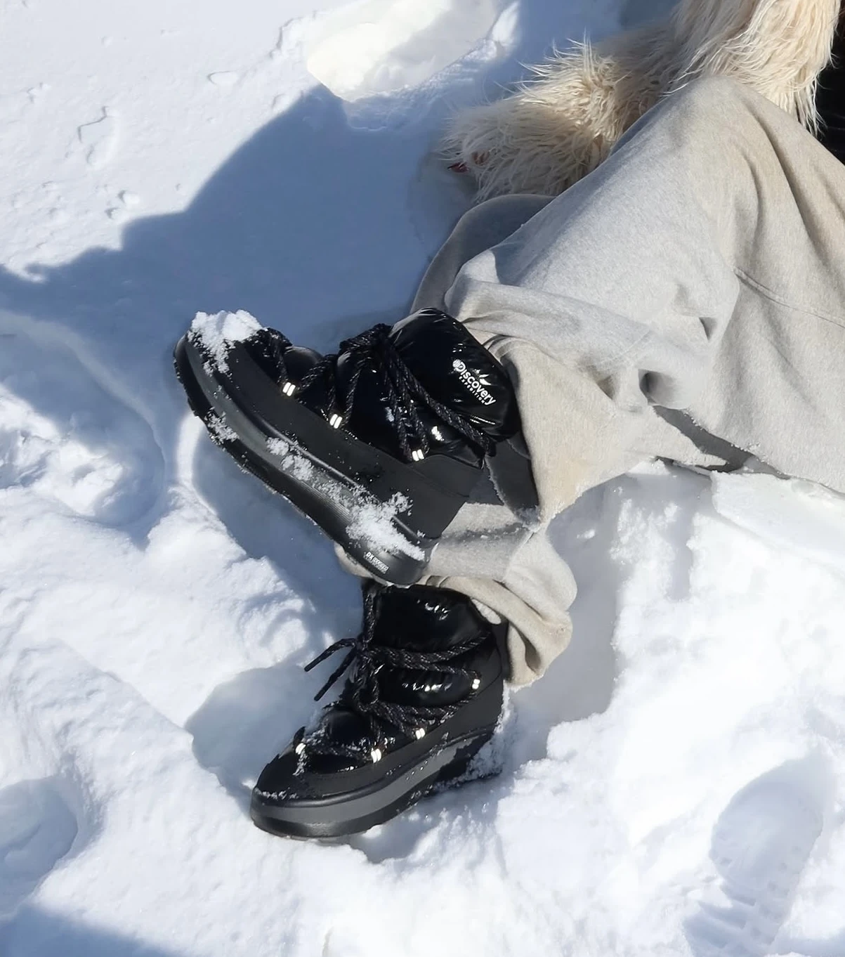 零碼現貨出清 Discovery交叉綁帶羽絨雪靴
