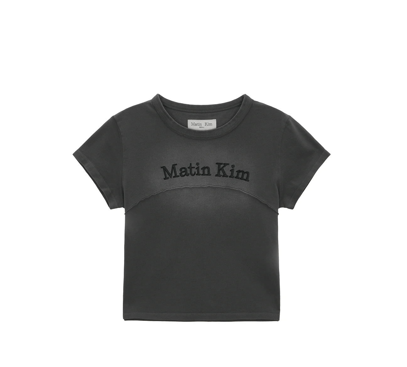 Matin Kim  女款復古染色弧線短袖Ｔ