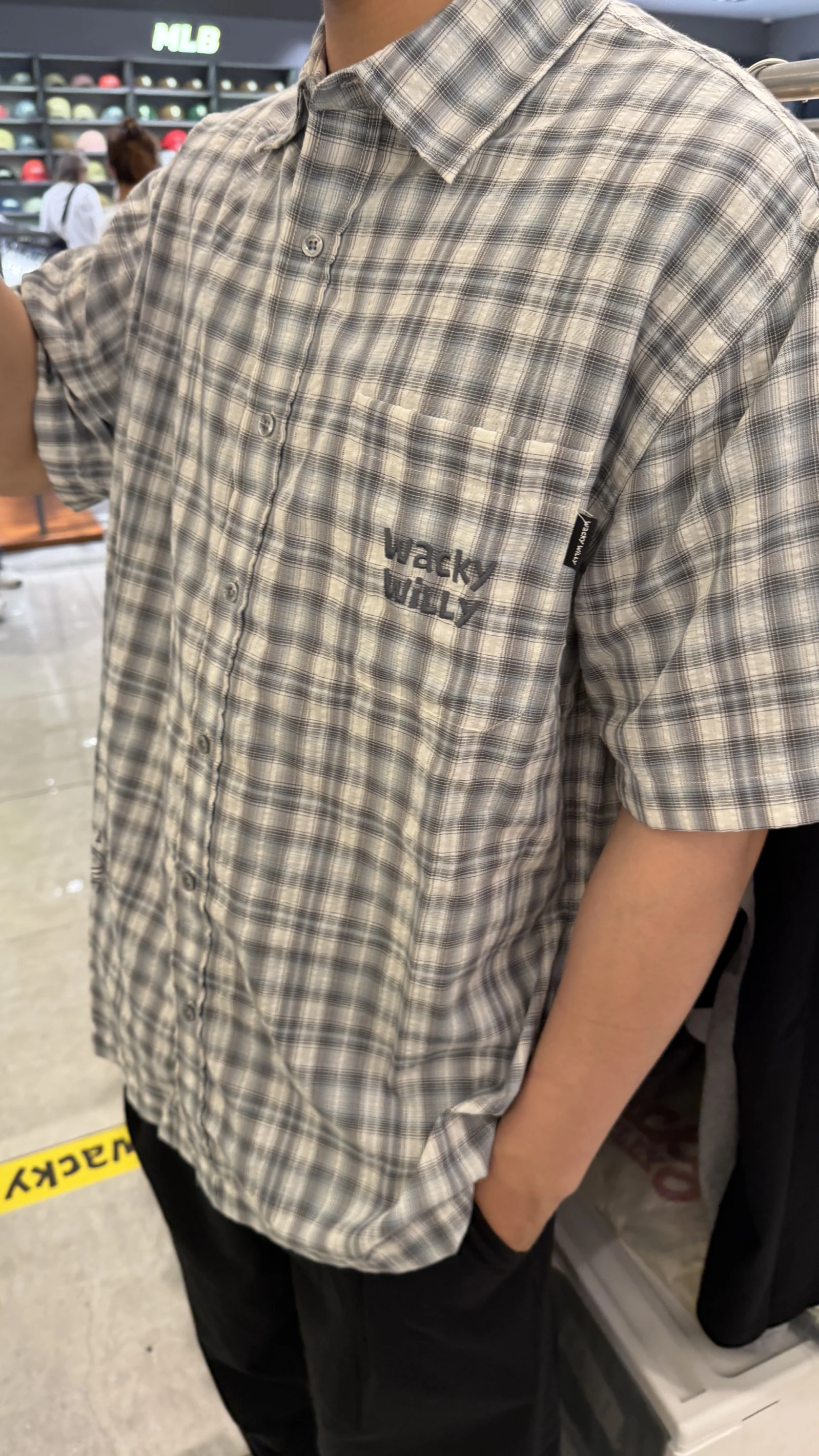 wacky willy小格子短袖襯衫