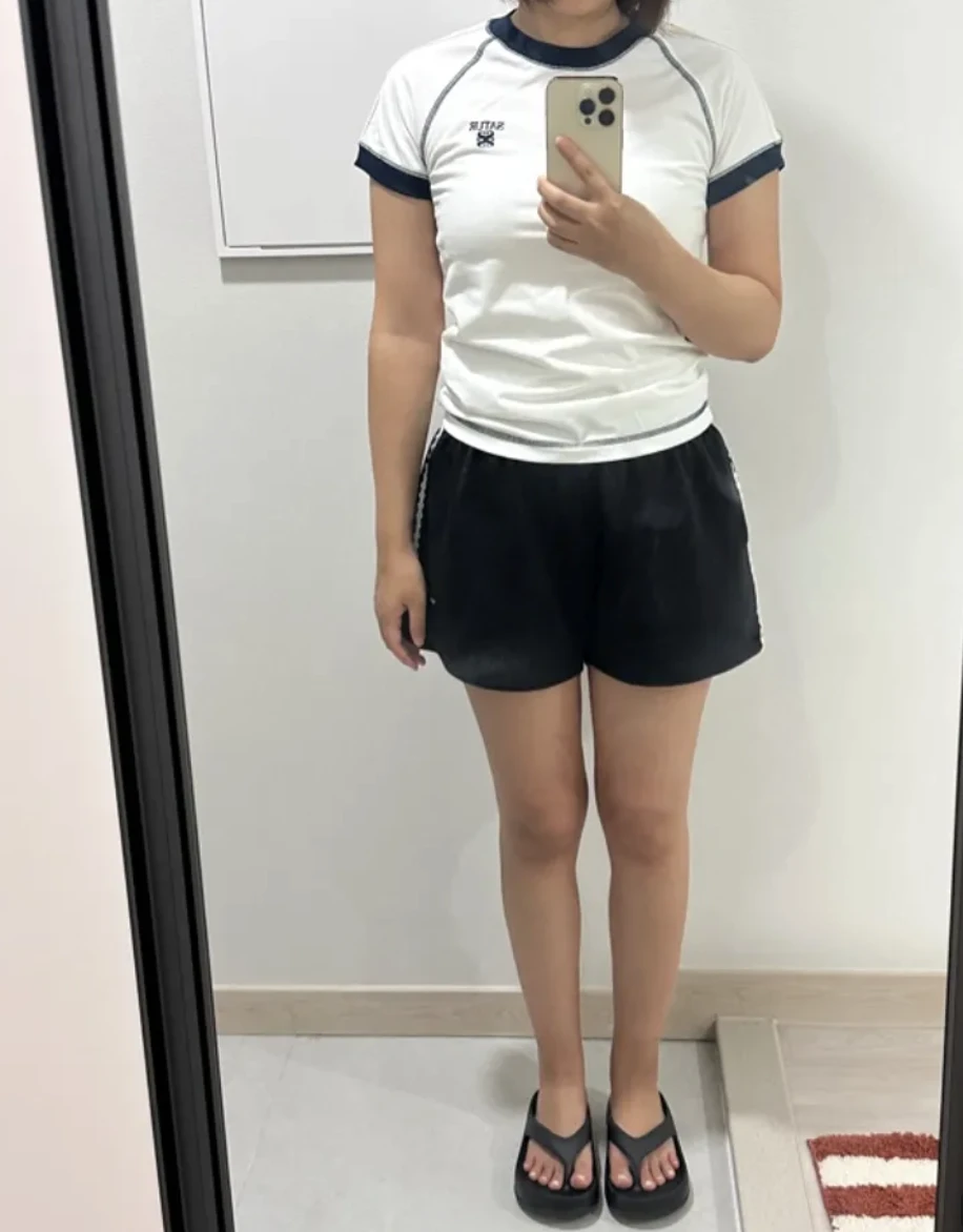（特價）SATUR 女款 撞色滾邊短袖Ｔ恤
