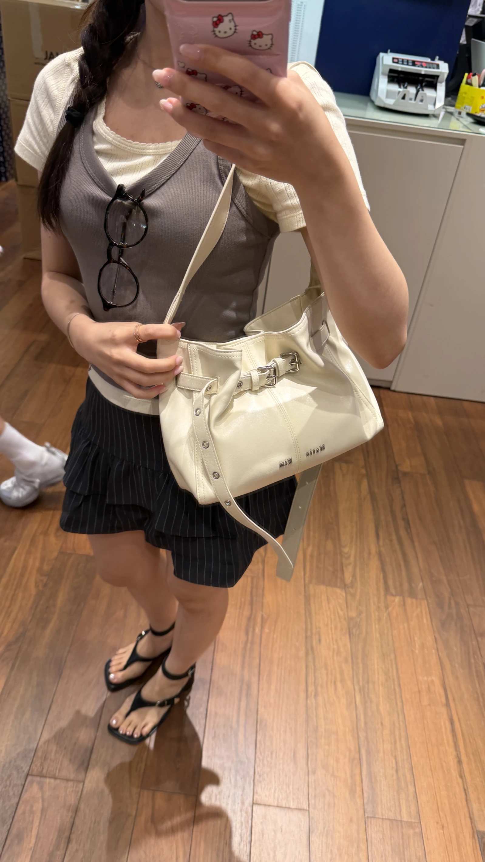 Matin kim打結皮帶扣水桶包 小款 BELTED VOLUNN SMALL BUCKET BAG