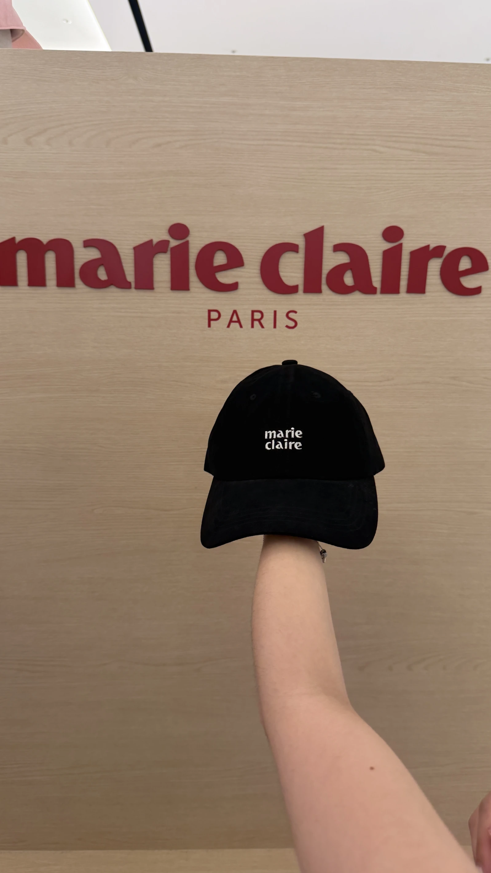 marie claire 小logo刺繡棒球帽