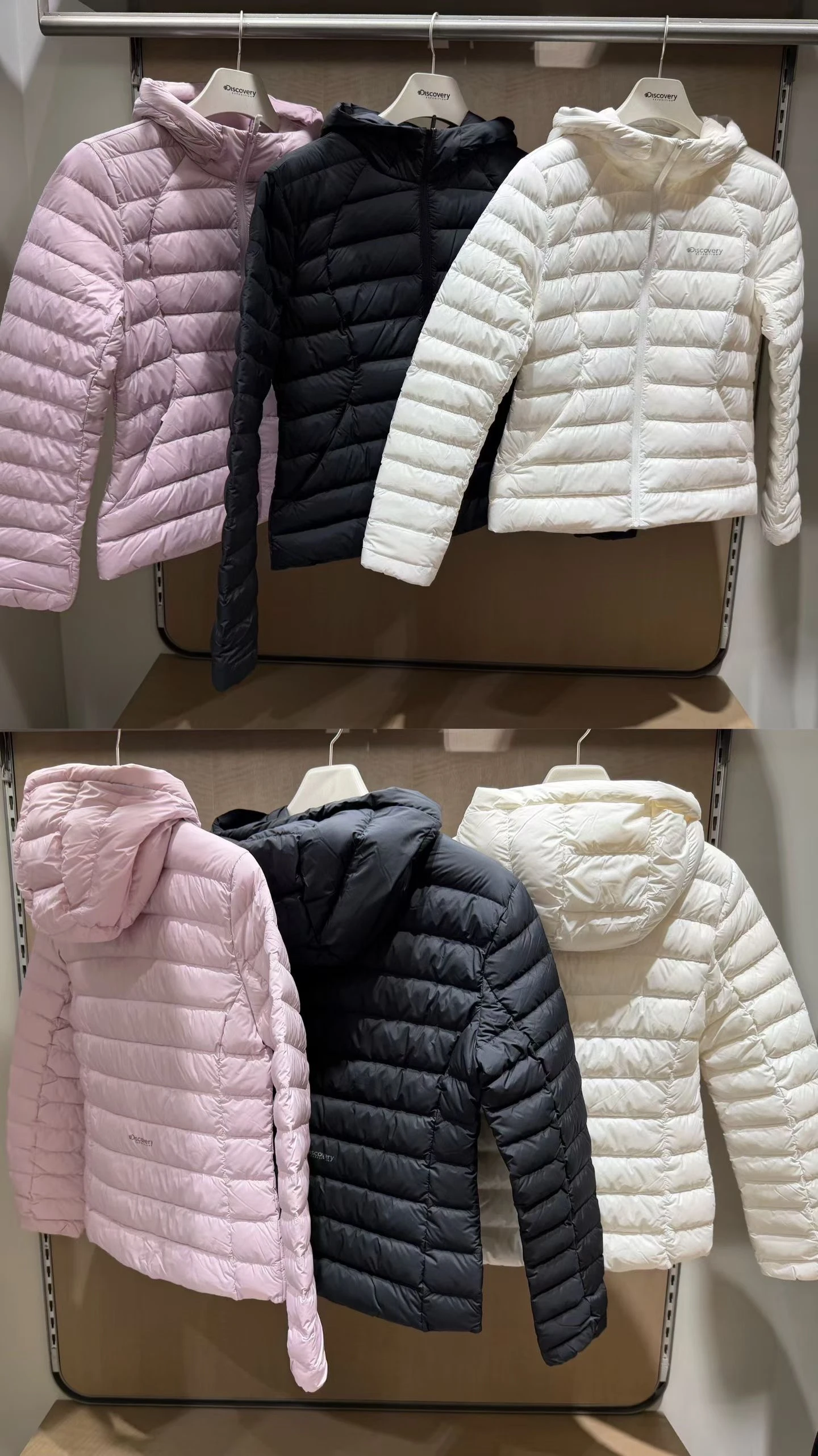 Discovery 女款 修身鴨絨輕量連帽羽絨外套