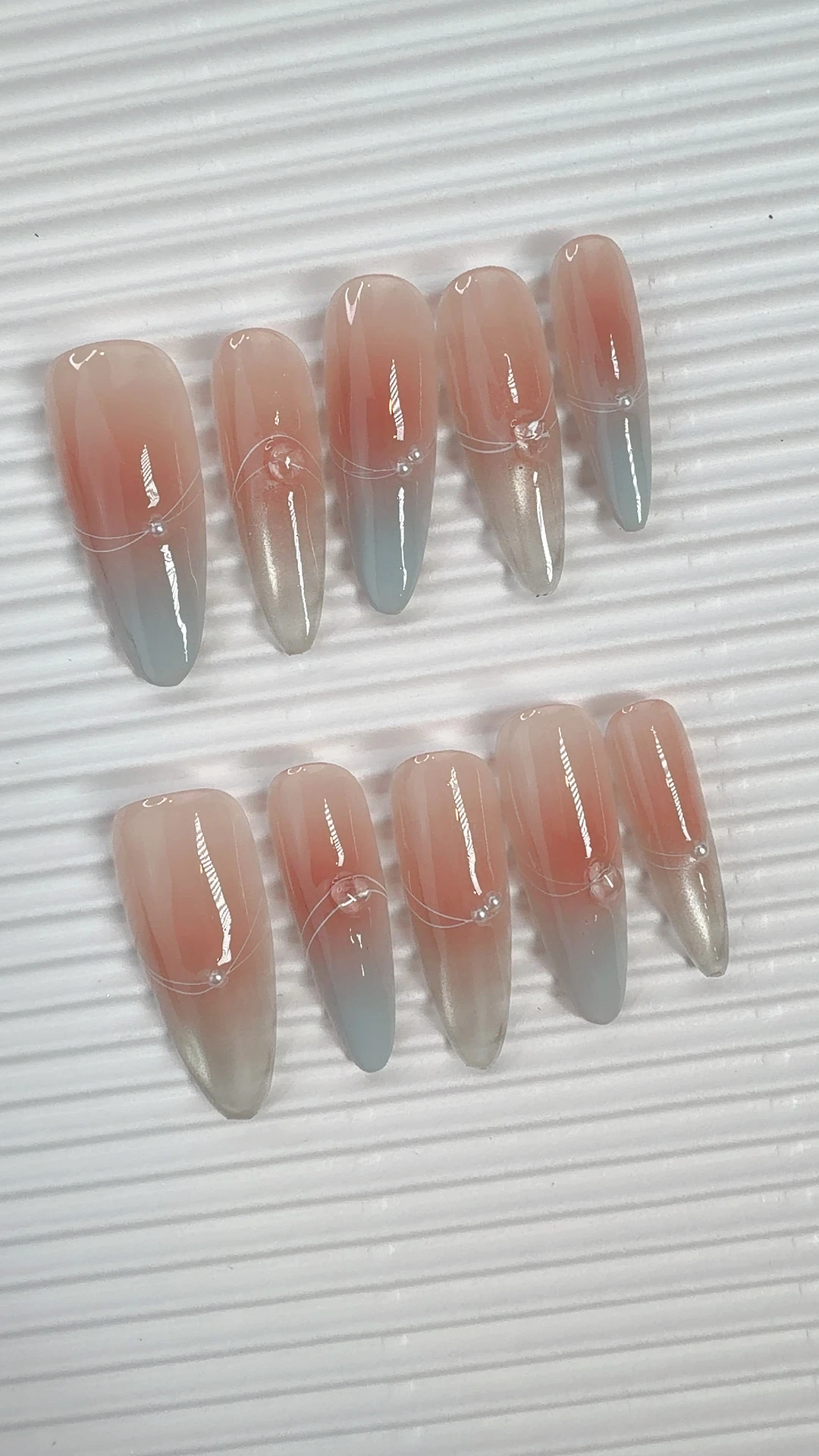 薄荷蜜桃珍珠線
