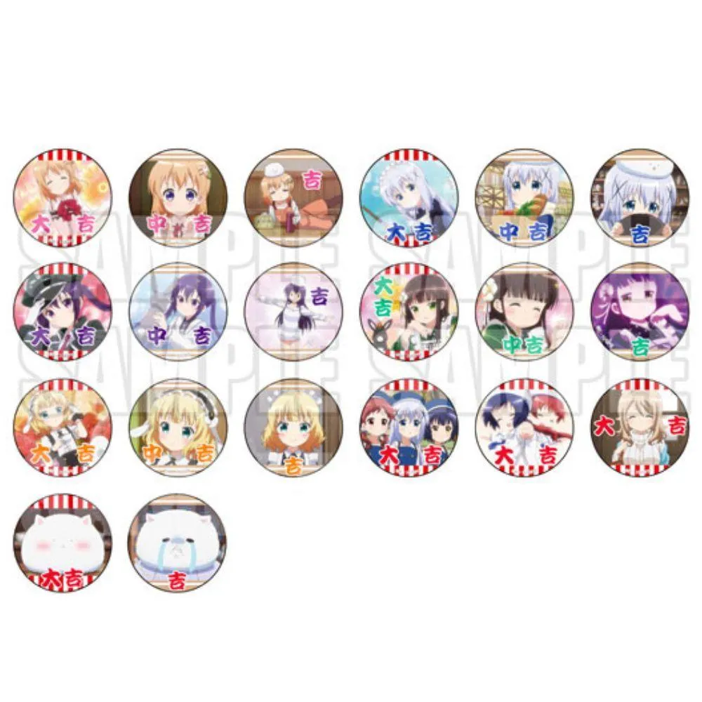 BUSHIROAD CREATIVE【盒抽】請問您今天要來點兔子嗎？隨機籤詩 角色徽章 ver. (共20款，隨機出貨)