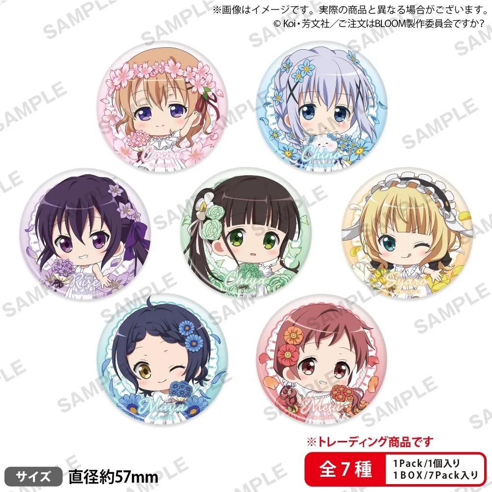 BUSHIROAD CREATIVE【盒抽】請問您今天要來點兔子嗎？ BLOOM 角色徽章 Spring ver. (共7款，隨機出貨)
