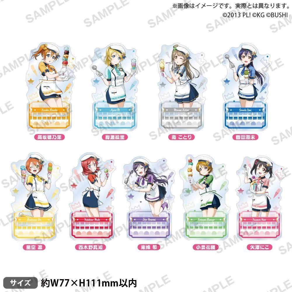 BUSHIROAD CREATIVE Love Live! μ's冰淇淋 ver. 角色壓克力立牌