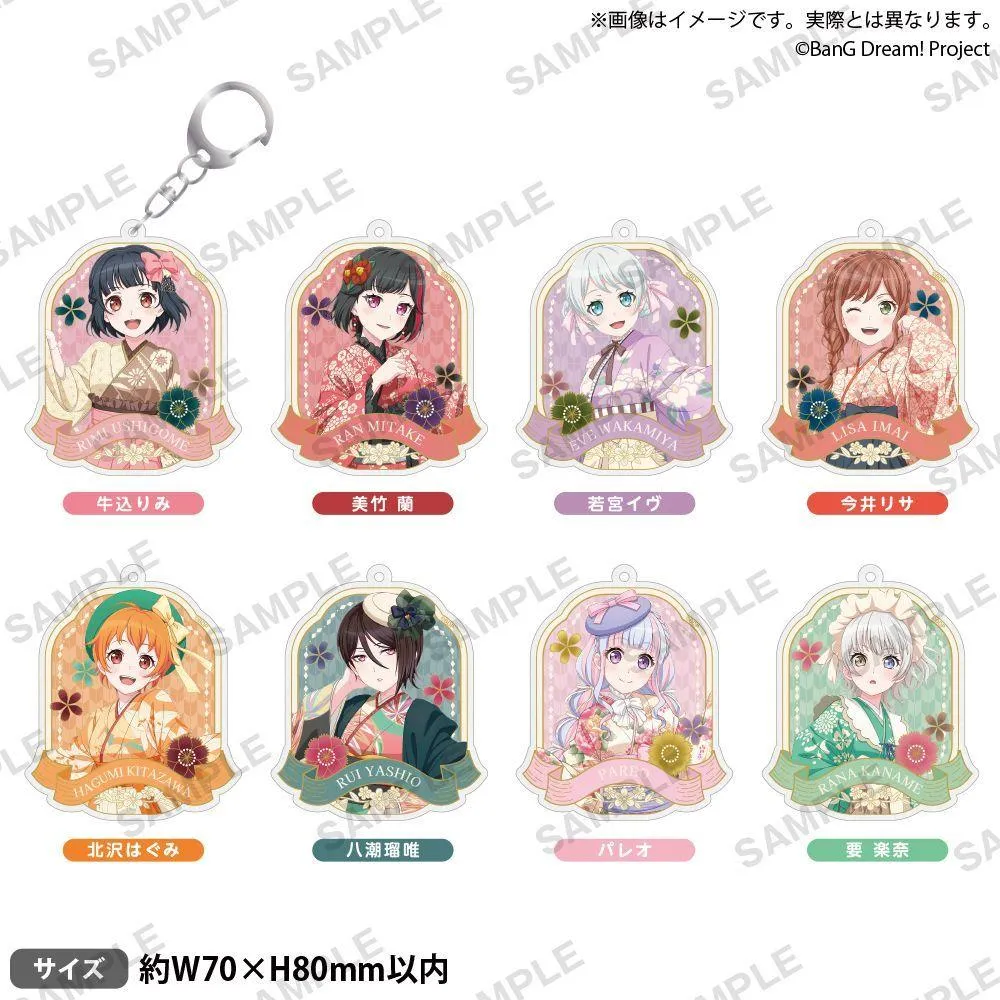 BUSHIROAD CREATIVE BanG Dream! Girls Band Party! POP UP SHOP 和洋折衷ver.和紙風壓克力吊飾