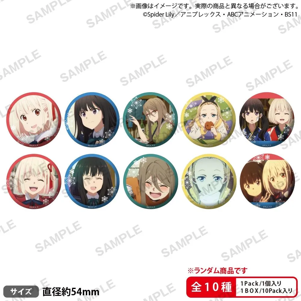BUSHIROAD CREATIVE【盒抽】莉可麗絲 動畫場景寫真徽章(共10款，隨機出貨)