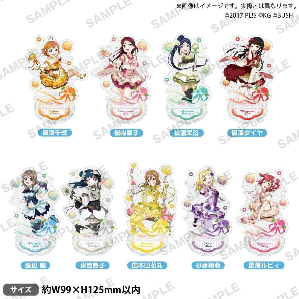 BUSHIROAD CREATIVE Love Live! Aqours水團 花 ver. 亮粉角色壓克力立牌